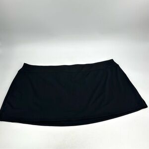 Jantzen Swim Skirt Cover Up Women’s 28W Plus Black NEW Pull On Unlined Beach